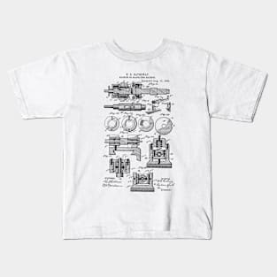 Marking or graduating machine Vintage Retro Patent Hand Drawing Funny Novelty Gift Kids T-Shirt